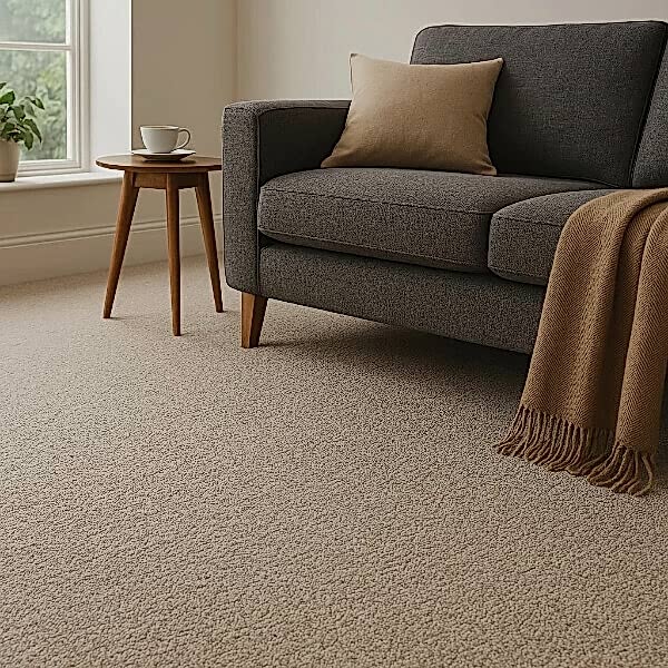 Barbers Flooring | Products Image | Showing a fresh carpet lay in living room