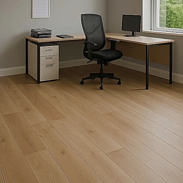 Barbers Flooring | Products Image | Showing a sanded wooden floor in an office environment
